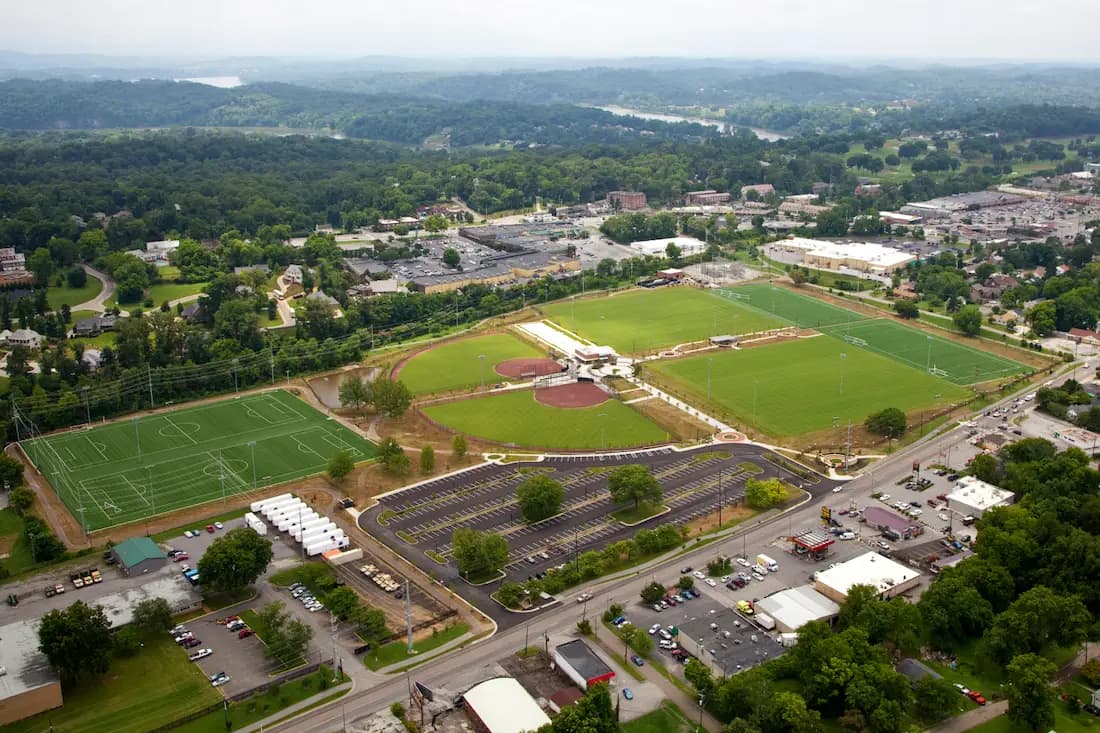 The fields of RecSports Recreation Center