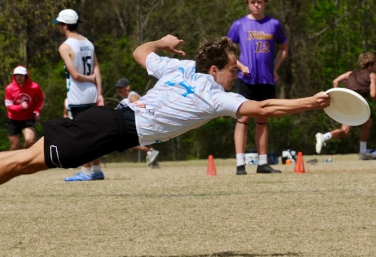 A highlight of the Ultimate Frisbee team